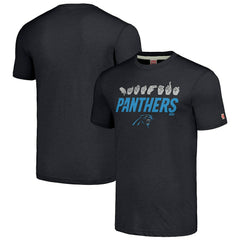 Carolina Panthers Homage Unisex The NFL ASL Collection by Love Sign American Sign Language T-Shirt Charcoal