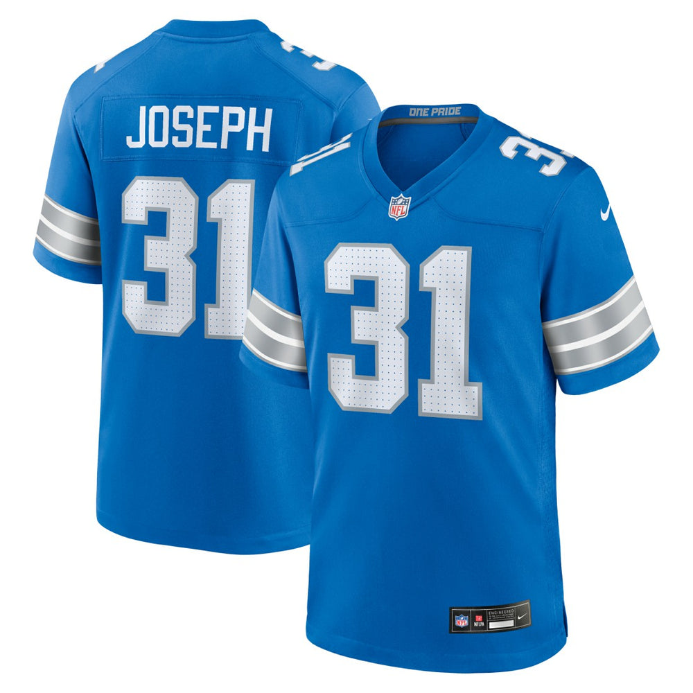 NFL Kerby Joseph Detroit Lions Team Game Jersey - Blue