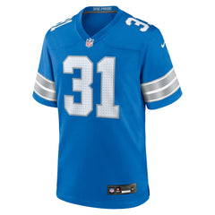 NFL Kerby Joseph Detroit Lions Team Game Jersey - Blue