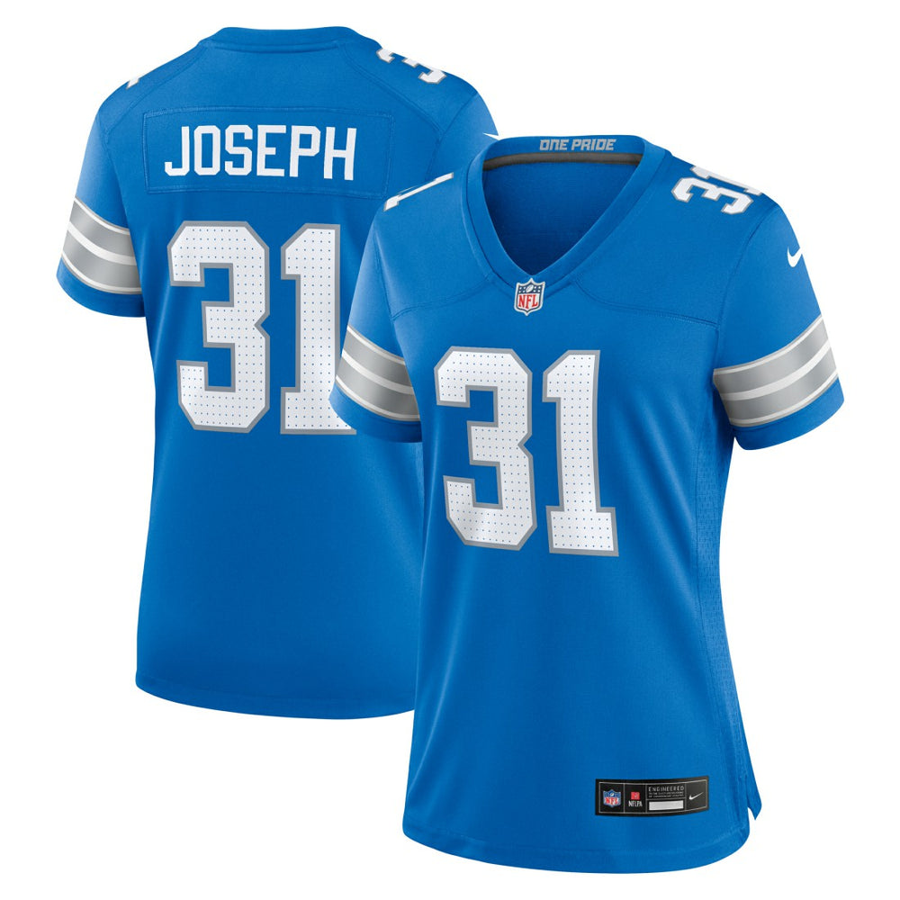 NFL Kerby Joseph Detroit Lions Women's Team Game Jersey - Blue