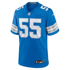 NFL Derrick Barnes Detroit Lions Team Game Jersey - Blue