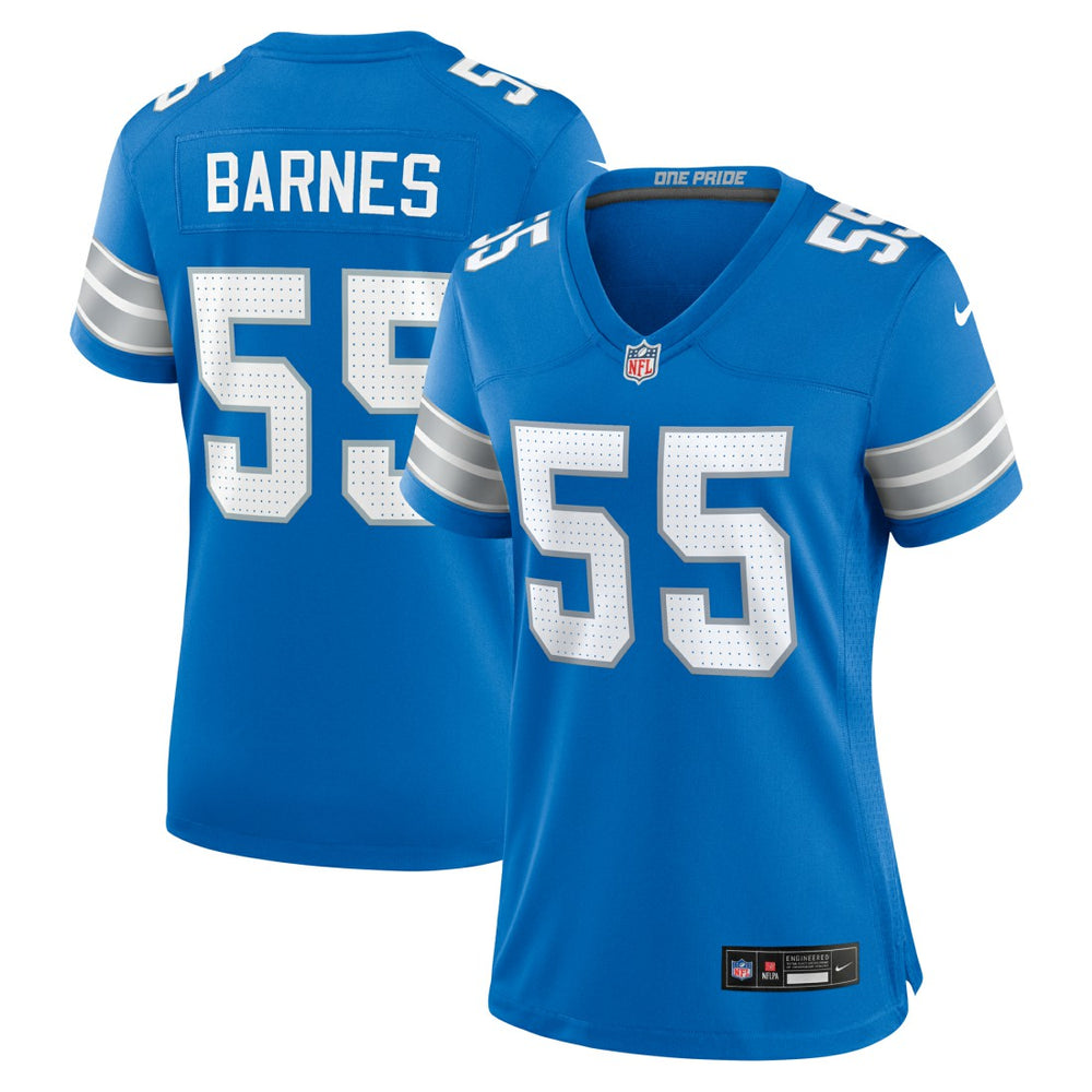 NFL Derrick Barnes Detroit Lions Women's Team Game Jersey - Blue