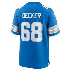 NFL Taylor Decker Detroit Lions Team Game Jersey - Blue