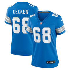 NFL Taylor Decker Detroit Lions Women's Team Game Jersey - Blue