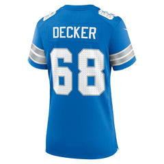 NFL Taylor Decker Detroit Lions Women's Team Game Jersey - Blue