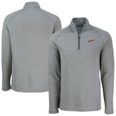 Detroit Tigers Cutter & Buck Peshastin Eco Fleece Recycled Raglan Quarter-Zip Top - Heather Gray Tops