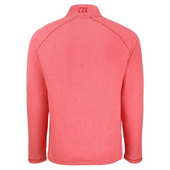 Cleveland Guardians Cutter & Buck Peshastin Eco Fleece Recycled Raglan Quarter-Zip Top - Heather Red Tops