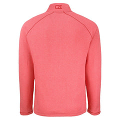 Boston Red Sox Cutter & Buck Peshastin Eco Fleece Recycled Raglan Quarter-Zip Top - Heather Red Tops