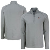 Cincinnati Reds Cutter & Buck Peshastin Eco Fleece Recycled Raglan Quarter-Zip Top - Heather Gray Tops