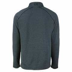 New York Mets Cutter & Buck Peshastin Eco Fleece Recycled Raglan Quarter-Zip Top - Heather Black Tops