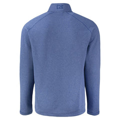 New York Yankees Cutter & Buck Peshastin Eco Fleece Recycled Raglan Quarter-Zip Top - Heather Blue Tops