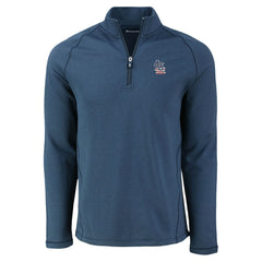 St. Louis Cardinals Cutter & Buck Peshastin Eco Fleece Recycled Raglan Quarter-Zip Top - Heather Navy Tops