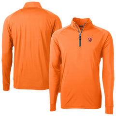Tampa Bay Buccaneers Cutter & Buck Adapt Eco DryTec Raglan Quarter-Zip Jacket Orange