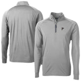 Atlanta Falcons Cutter & Buck Adapt Eco DryTec Raglan Quarter-Zip Jacket Gray