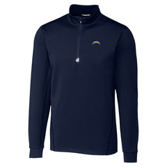 Los Angeles Chargers Cutter & Buck Traverse Stretch Quarter-Zip Top Navy