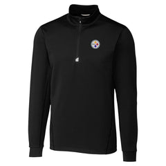 Pittsburgh Steelers Cutter & Buck Traverse Stretch Quarter-Zip Top Black