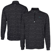 Carolina Panthers Cutter & Buck Traverse Camo Print Stretch Quarter-Zip Top Black