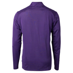 Baltimore Ravens Cutter & Buck Virtue Eco Pique Micro Stripe Quarter-Zip Jacket Purple