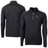 Minnesota Vikings Cutter & Buck Big & Tall Adapt Eco DryTec Raglan Quarter-Zip Jacket Black