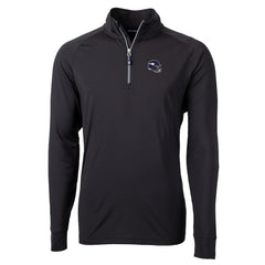 Minnesota Vikings Cutter & Buck Big & Tall Adapt Eco DryTec Raglan Quarter-Zip Jacket Black