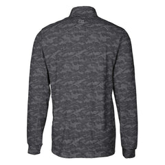 Green Bay Packers Cutter & Buck Big & Tall Traverse Eco Camo Tri-Blend DryTec Quarter-Zip Jacket Black