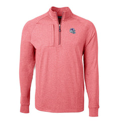 Buffalo Bills Cutter & Buck Big & Tall Adapt Eco Raglan Quarter-Zip Jacket Heather Red