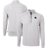 Chicago Bears Cutter & Buck Big & Tall Adapt Eco Raglan Quarter-Zip Jacket Heather Gray