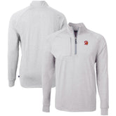 Tampa Bay Buccaneers Cutter & Buck Big & Tall Adapt Eco Raglan Quarter-Zip Jacket Heather Gray