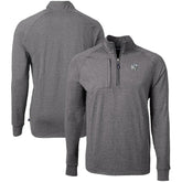 Indianapolis Colts Cutter & Buck Big & Tall Adapt Eco Raglan Quarter-Zip Jacket Heather Black