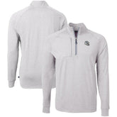 Indianapolis Colts Cutter & Buck Big & Tall Adapt Eco Raglan Quarter-Zip Jacket Heather Gray
