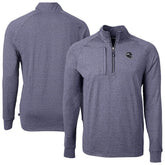 Seattle Seahawks Cutter & Buck Big & Tall Adapt Eco Raglan Quarter-Zip Jacket Heather Navy