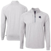 Minnesota Vikings Cutter & Buck Big & Tall Adapt Eco Raglan Quarter-Zip Jacket Heather Gray