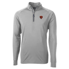 Chicago Bears Cutter & Buck Big & Tall Adapt Eco DryTec Raglan Quarter-Zip Jacket Gray