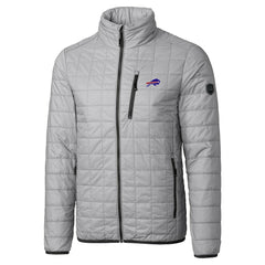 Buffalo Bills Cutter & Buck Big & Tall Rainier PrimaLoft Eco Insulated Full-Zip Hoodie Puffer Jacket Gray