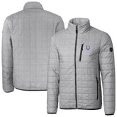 Indianapolis Colts Cutter & Buck Big & Tall Rainier PrimaLoft Eco Insulated Full-Zip Hoodie Puffer Jacket Gray