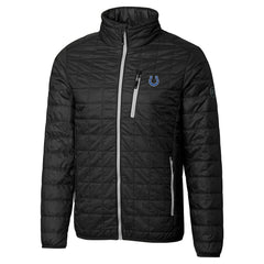 Indianapolis Colts Cutter & Buck Big & Tall Rainier PrimaLoft Eco Insulated Full-Zip Hoodie Puffer Jacket Black