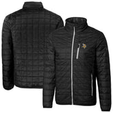 Minnesota Vikings Cutter & Buck Big & Tall Rainier PrimaLoft Eco Insulated Full-Zip Hoodie Puffer Jacket Black