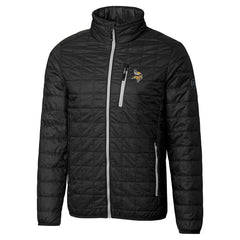 Minnesota Vikings Cutter & Buck Big & Tall Rainier PrimaLoft Eco Insulated Full-Zip Hoodie Puffer Jacket Black