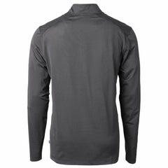 Tampa Bay Buccaneers Cutter & Buck Big & Tall Virtue Eco Pique Micro Stripe Tri-Blend Quarter-Zip Jacket Black
