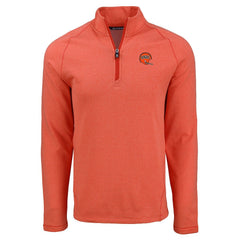 Cincinnati Bengals Cutter & Buck Peshastin Eco Fleece Tri-Blend Raglan Recycled Quarter-Zip Jacket Heather Orange