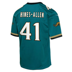 NFL Josh Hines-Allen Jacksonville Jaguars Youth Alternate 2 Prowler Throwback Game Jersey - Teal