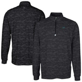 Carolina Panthers Cutter & Buck Big & Tall Traverse Eco Camo Tri-Blend DryTec Quarter-Zip Jacket Black