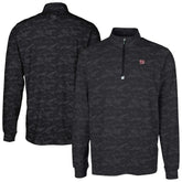 New York Giants Cutter & Buck Big & Tall Traverse Eco Camo Tri-Blend DryTec Quarter-Zip Jacket Black