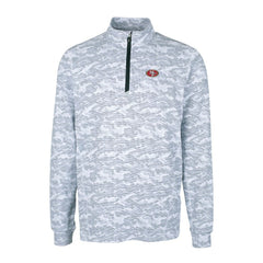 San Francisco 49ers Cutter & Buck Big & Tall Traverse Eco Camo Tri-Blend DryTec Quarter-Zip Jacket Charcoal