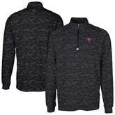 Tampa Bay Buccaneers Cutter & Buck Big & Tall Traverse Eco Camo Tri-Blend DryTec Quarter-Zip Jacket Black