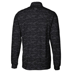 Tampa Bay Buccaneers Cutter & Buck Big & Tall Traverse Eco Camo Tri-Blend DryTec Quarter-Zip Jacket Black