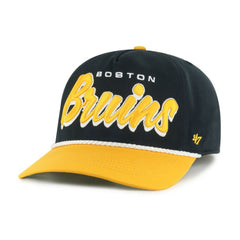 NHL Boston Bruins '47 Dropshadow Rope Hitch Adjustable Hat - Black/Gold