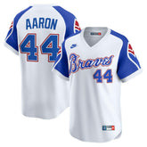 MLB Hank Aaron Atlanta Braves Nike Throwback Cooperstown Collection Limited Jersey - White