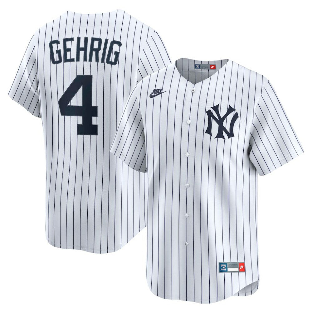 MLB Lou Gehrig New York Yankees Nike Throwback Cooperstown Collection Limited Jersey - White