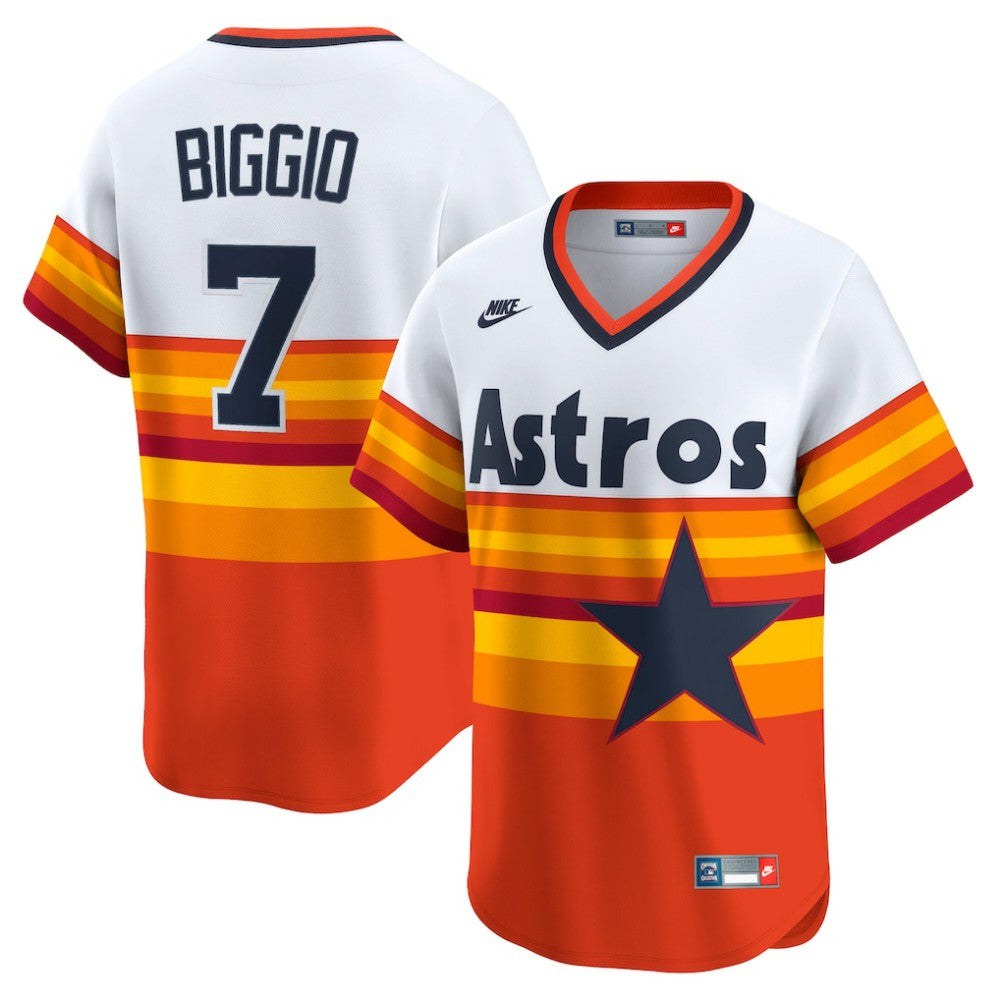MLB Craig Biggio Houston Astros Nike Throwback Cooperstown Collection Limited Player Jersey - White